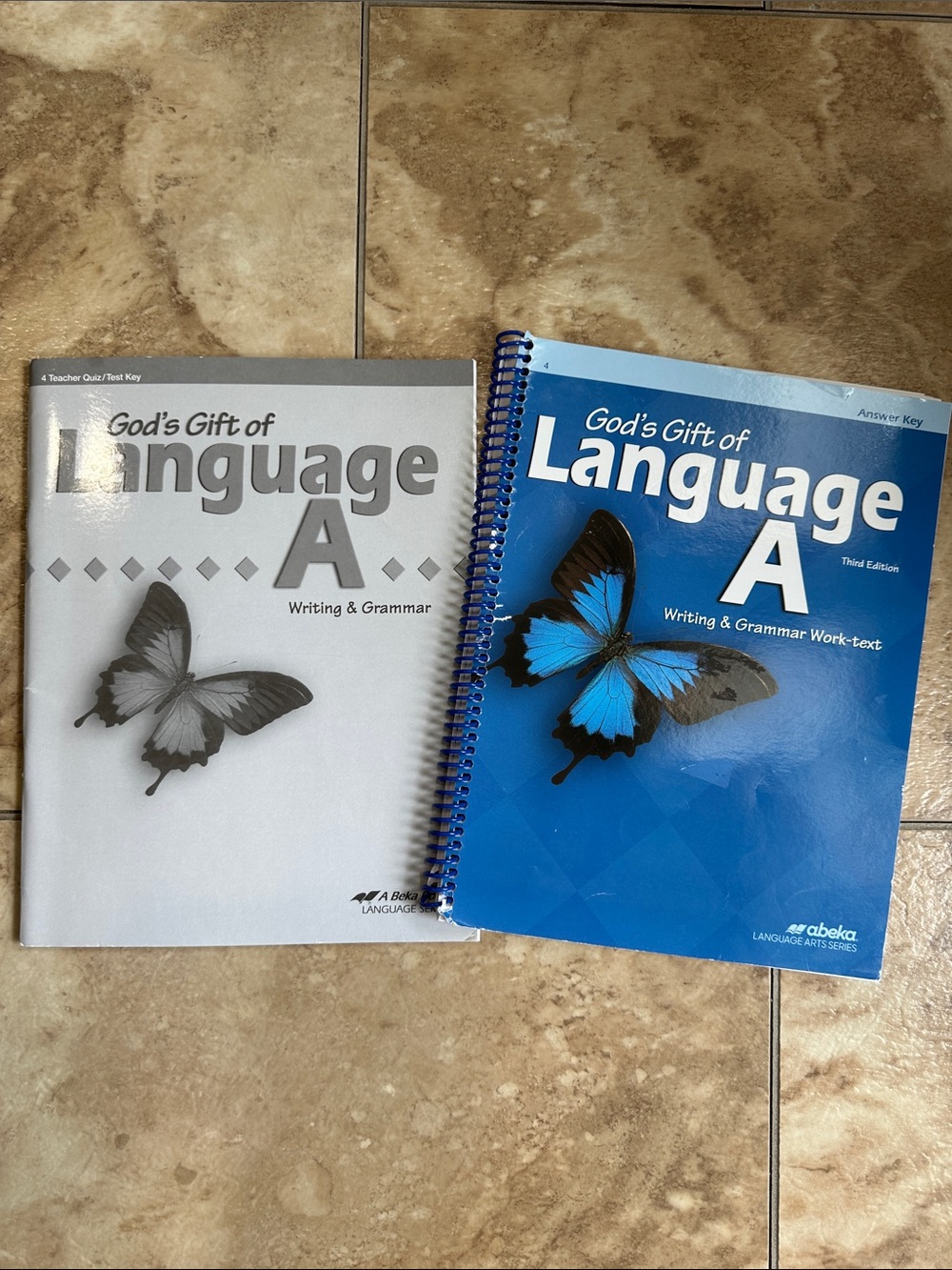 Abeka 4th Grade "God's Gift of Language A" Teacher Key Lot - 3rd Edition